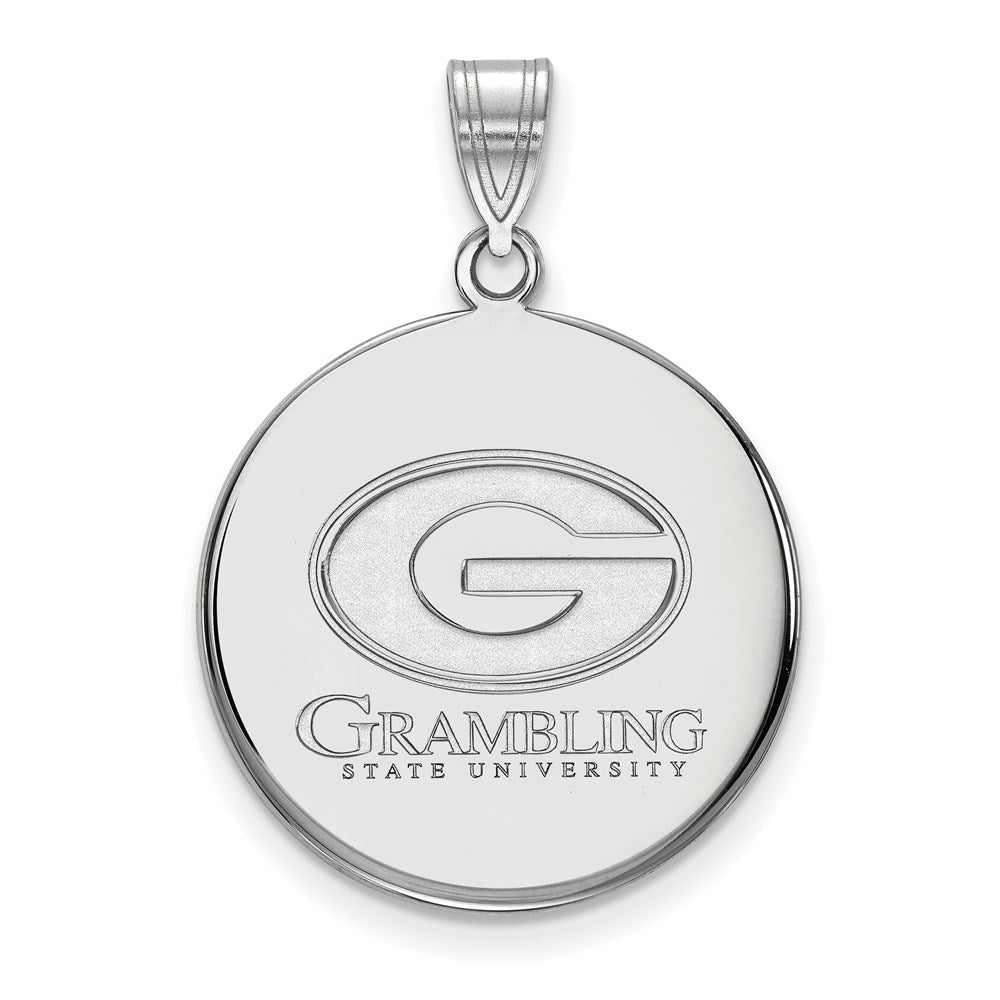 Sterlingsilber Rhodiniert Logoart Grambling State University Groß Plättchen Anhänger