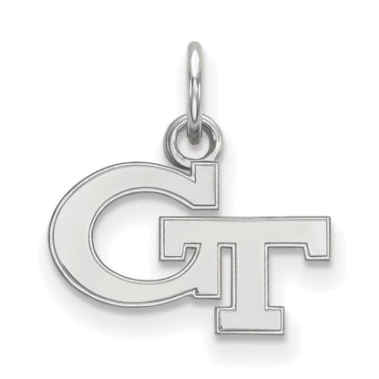 14K Weißgold Logoart Georgia Institut Of Technologie G T Extra Klein Anhänger