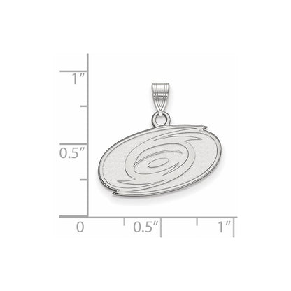 Sterlingsilber Rhodiniert Nhl Logoart Carolina Hurricanes Klein Anhänger