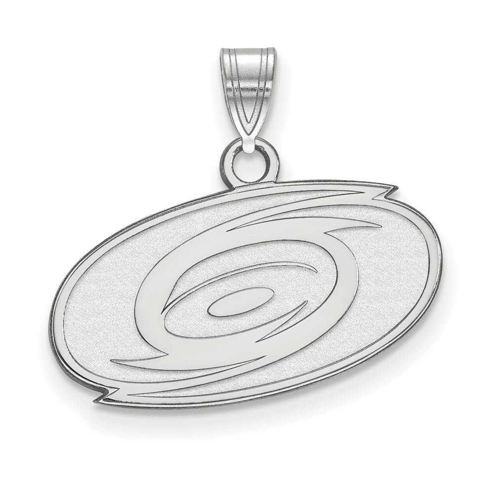 Sterlingsilber Rhodiniert Nhl Logoart Carolina Hurricanes Klein Anhänger