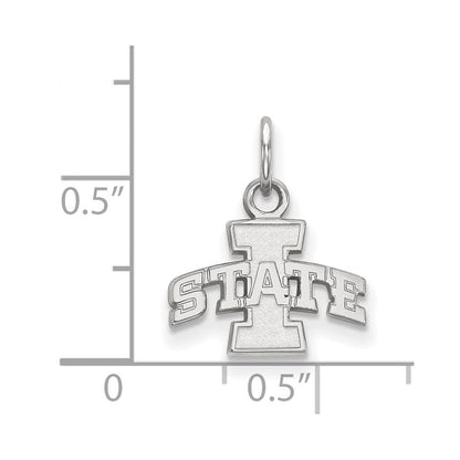 10K Weißgold Logoart Iowa State University Extra Klein Anhänger