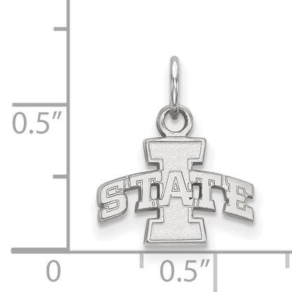 Sterlingsilber Rhodiniert Logoart Iowa State University Extra Klein Anhänger