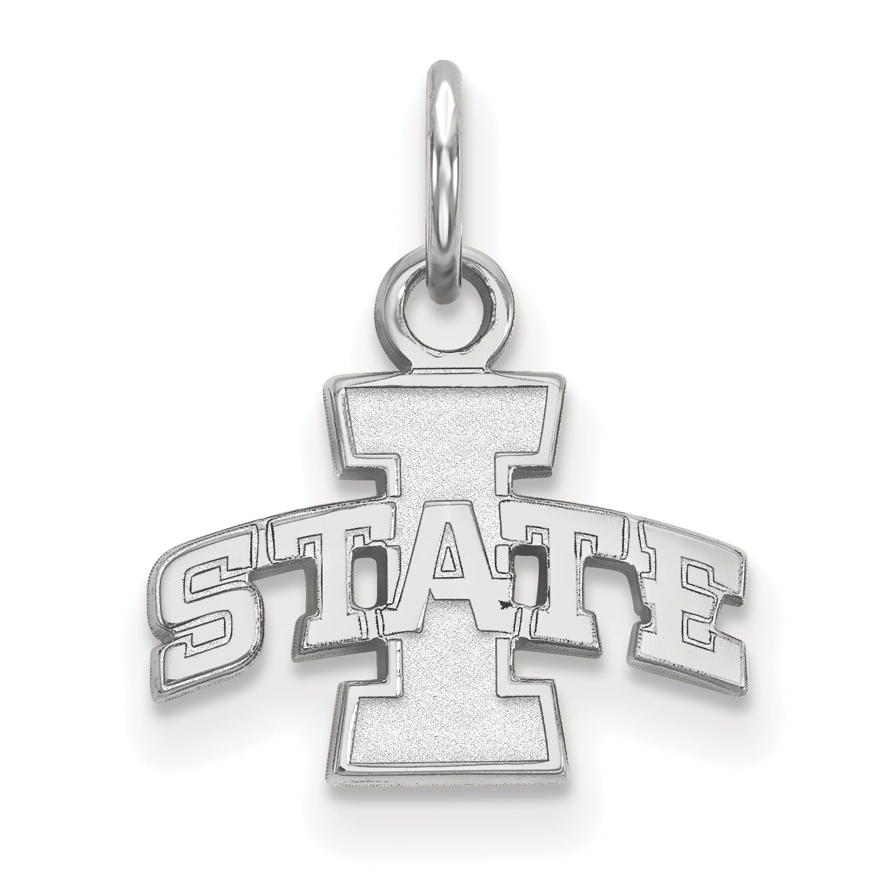 Sterlingsilber Rhodiniert Logoart Iowa State University Extra Klein Anhänger