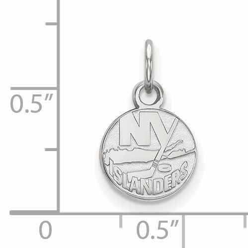 10K Weißgold Nhl Logoart New York Islanders Extra Klein Anhänger