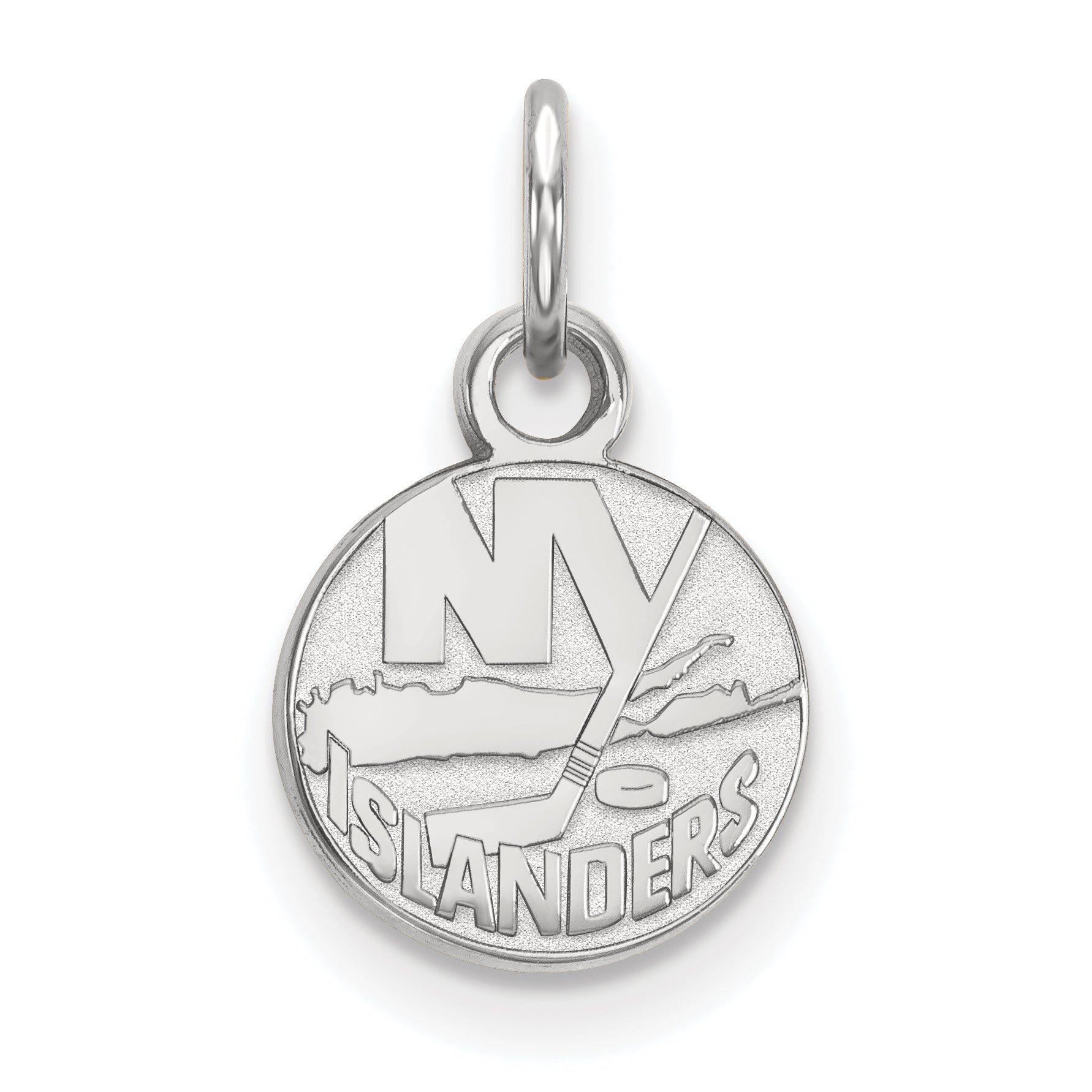 10K Weißgold Nhl Logoart New York Islanders Extra Klein Anhänger