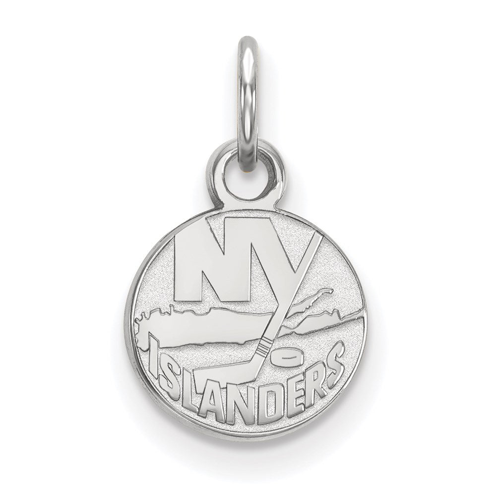 Sterlingsilber Rhodiniert Nhl Logoart New York Islanders Extra Klein Anhänger