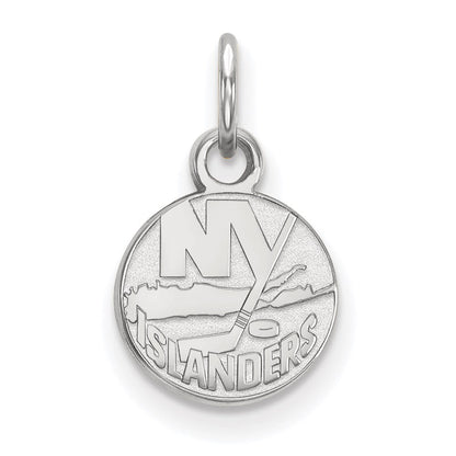 Sterlingsilber Rhodiniert Nhl Logoart New York Islanders Extra Klein Anhänger