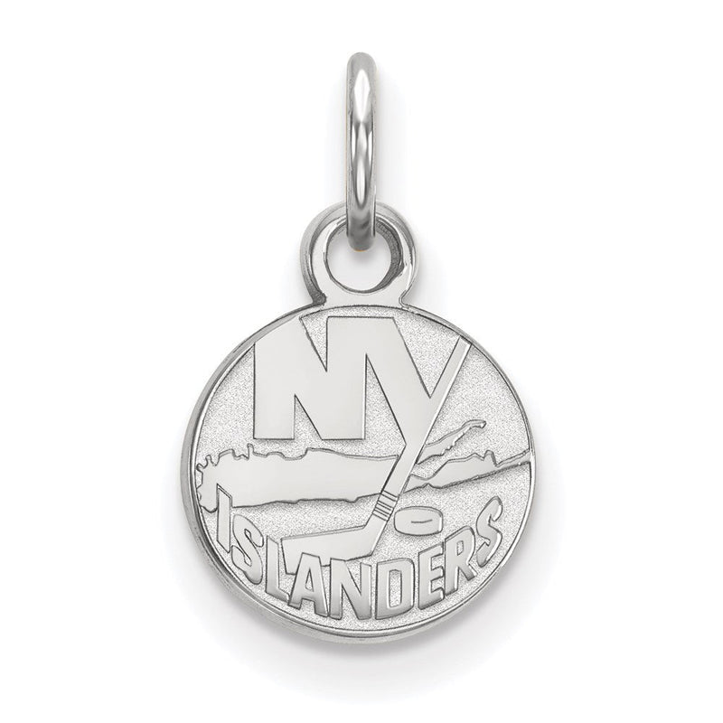Sterlingsilber Rhodiniert Nhl Logoart New York Islanders Extra Klein Anhänger