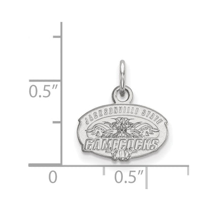 10K Weißgold Logoart Jacksonville State University Extra Klein Anhänger