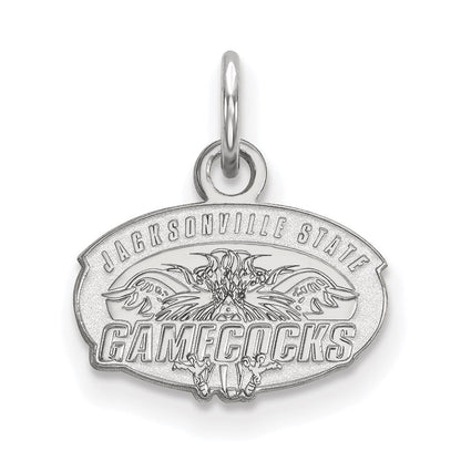 Sterlingsilber Rhodiniert Logoart Jacksonville State University Extra Klein Anhänger