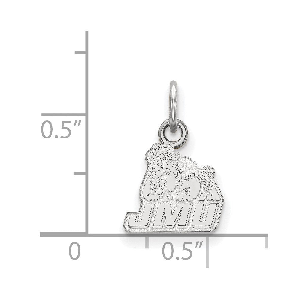 Sterlingsilber Rhodiniert Logoart James Madison University Extra Klein Anhänger