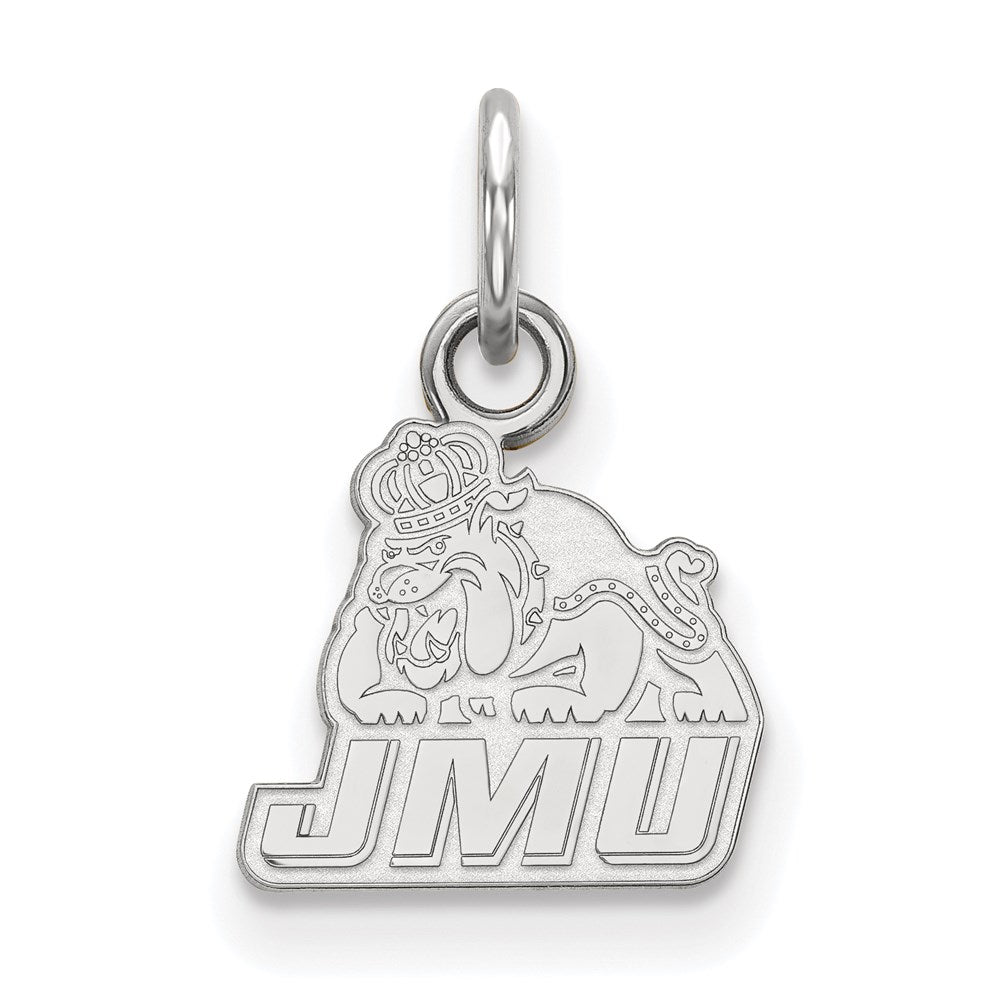 10K Weißgold Logoart James Madison University Extra Klein Anhänger