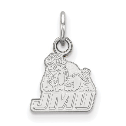 10K Weißgold Logoart James Madison University Extra Klein Anhänger