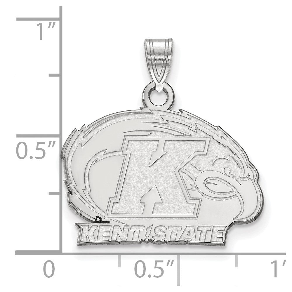 Sterlingsilber Rhodiniert Logoart Kent State University Klein Anhänger