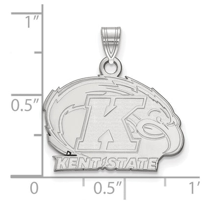Sterlingsilber Rhodiniert Logoart Kent State University Klein Anhänger