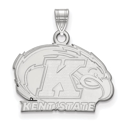 Sterlingsilber Rhodiniert Logoart Kent State University Klein Anhänger