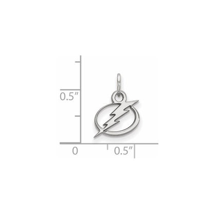 Sterlingsilber Rhodiniert Nhl Logoart Tampa Bay Blitz Extra Klein Anhänger