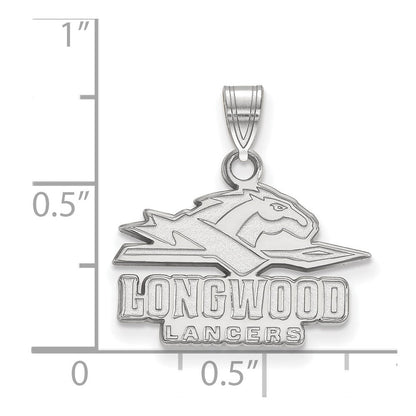 Sterlingsilber Rhodiniert Logoart Longwood University Lancers Klein Anhänger