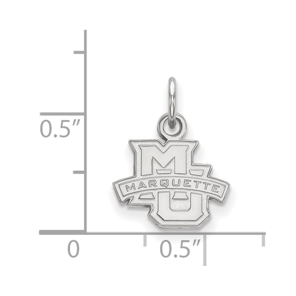 Sterlingsilber Rhodiniert Logoart Marquette University Extra Klein Anhänger