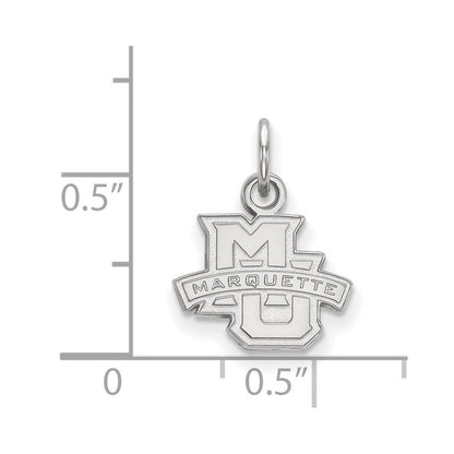 14K Weißgold Logoart Marquette University Extra Klein Anhänger