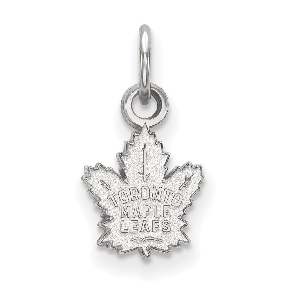Sterlingsilber Rhodiniert Nhl Logoart Toronto Maple Leafs Extra Klein Anhänger