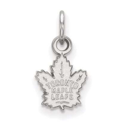 Sterlingsilber Rhodiniert Nhl Logoart Toronto Maple Leafs Extra Klein Anhänger