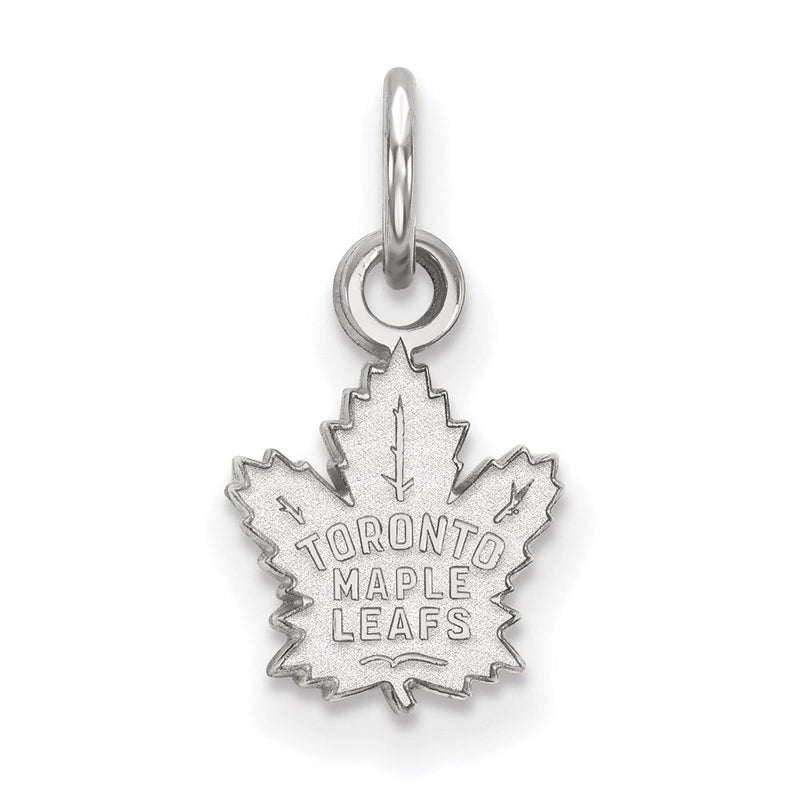 Sterlingsilber Rhodiniert Nhl Logoart Toronto Maple Leafs Extra Klein Anhänger