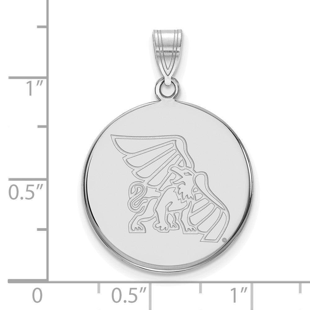 Sterlingsilber Rhodiniert Logoart Missouri Western State University Griffon Groß Plättchen Anhänger