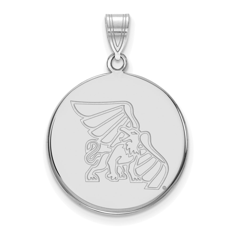Sterlingsilber Rhodiniert Logoart Missouri Western State University Griffon Groß Plättchen Anhänger