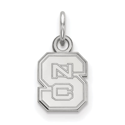 10K Weißgold Logoart North Carolina State University N C S Extra Klein Anhänger