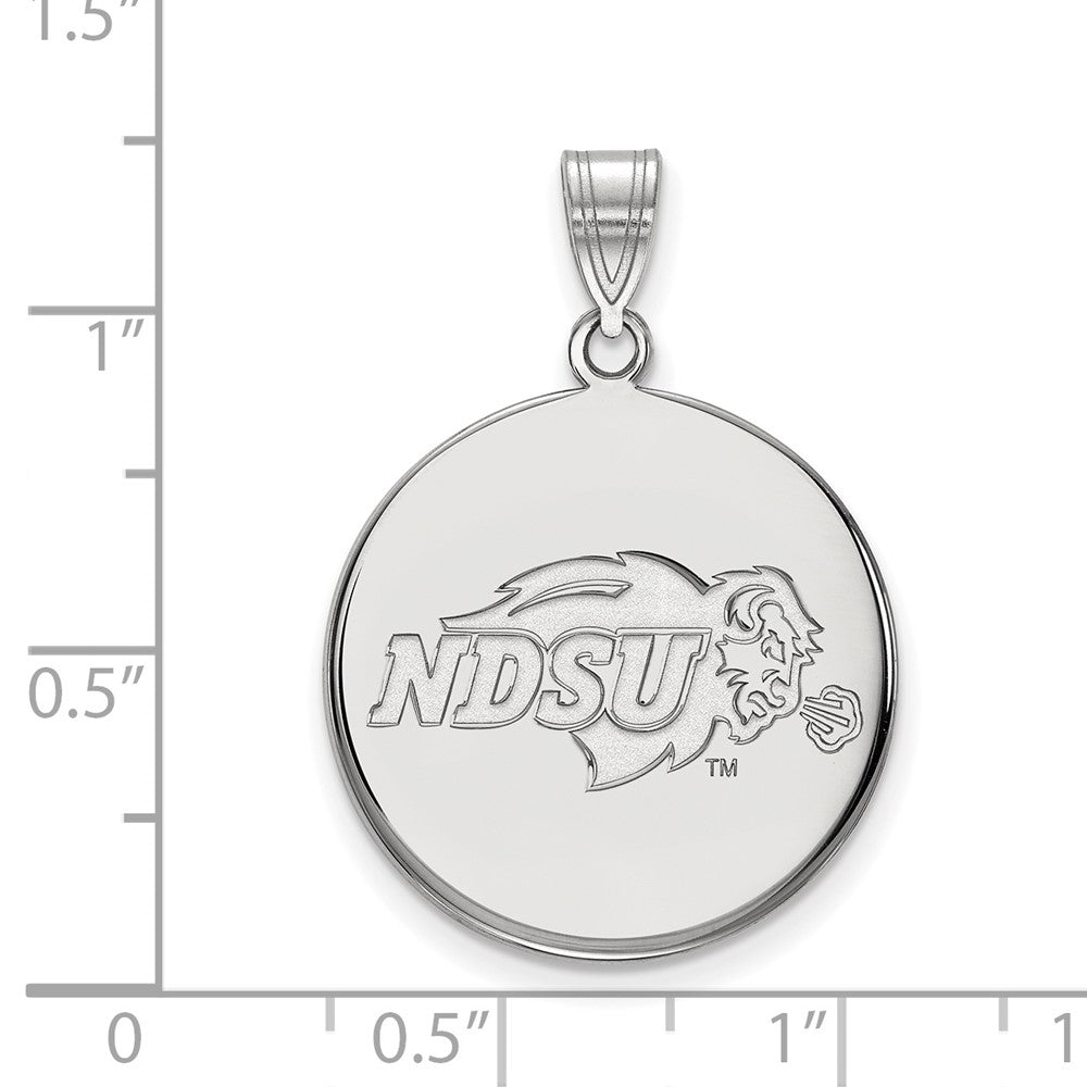 Sterlingsilber Rhodiniert Logoart North Dakota State University Groß Plättchen Anhänger