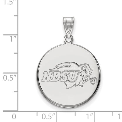 Sterlingsilber Rhodiniert Logoart North Dakota State University Groß Plättchen Anhänger