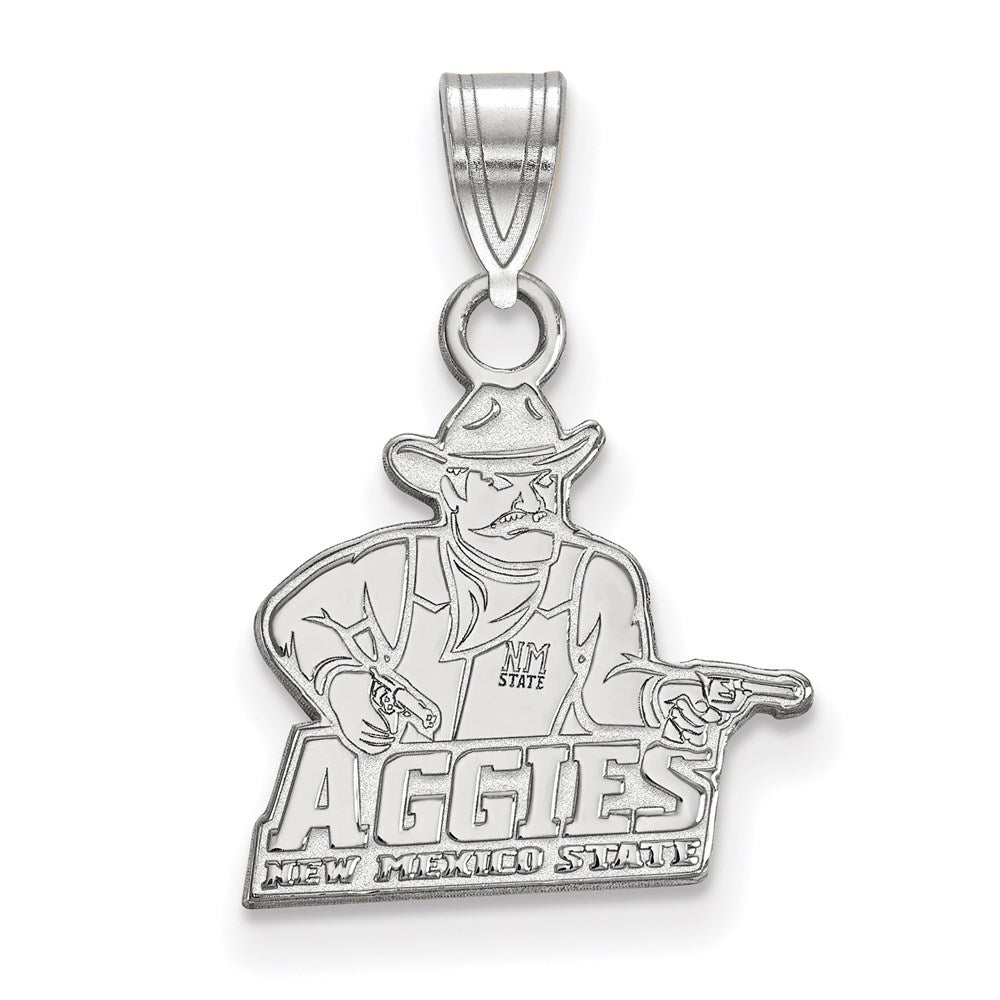 Sterlingsilber Rhodiniert Logoart New Mexico State University Aggies Klein Anhänger