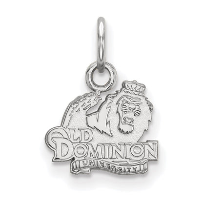 10K Weißgold Logoart Old Dominion University Extra Klein Anhänger