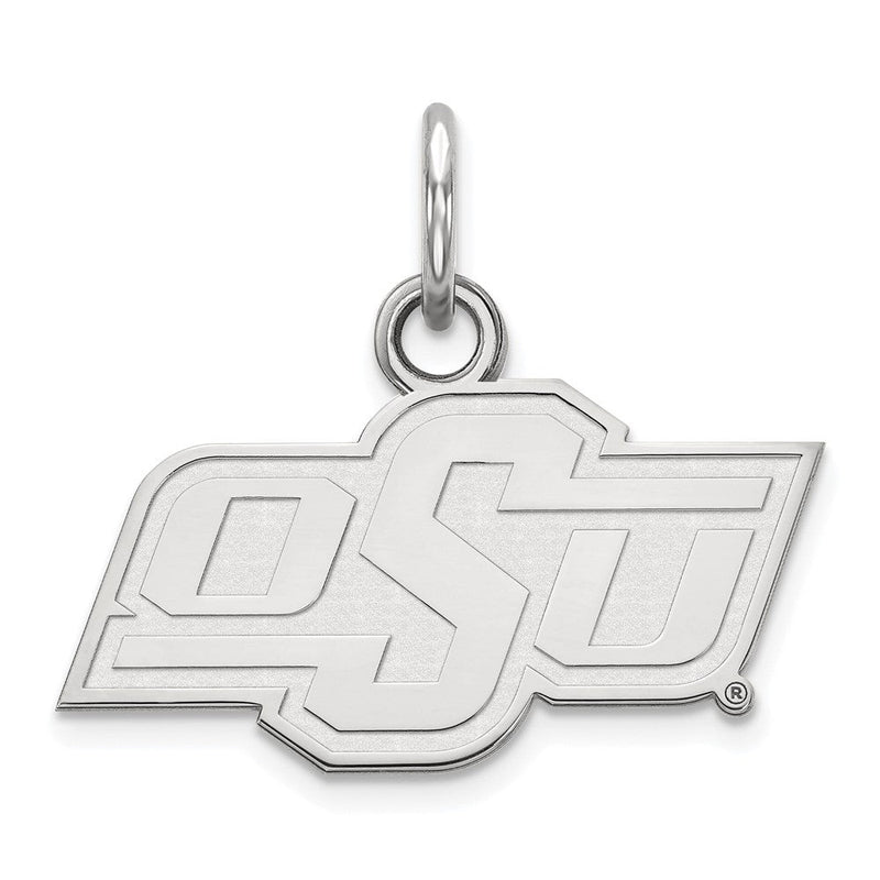 Sterlingsilber Rhodiniert Logoart Oklahoma State University O S U Extra Klein Anhänger
