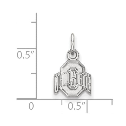 14K Weißgold Logoart The Ohio State University Extra Klein Anhänger