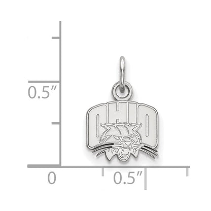 Sterlingsilber Rhodiniert Logoart Ohio University Extra Klein Anhänger