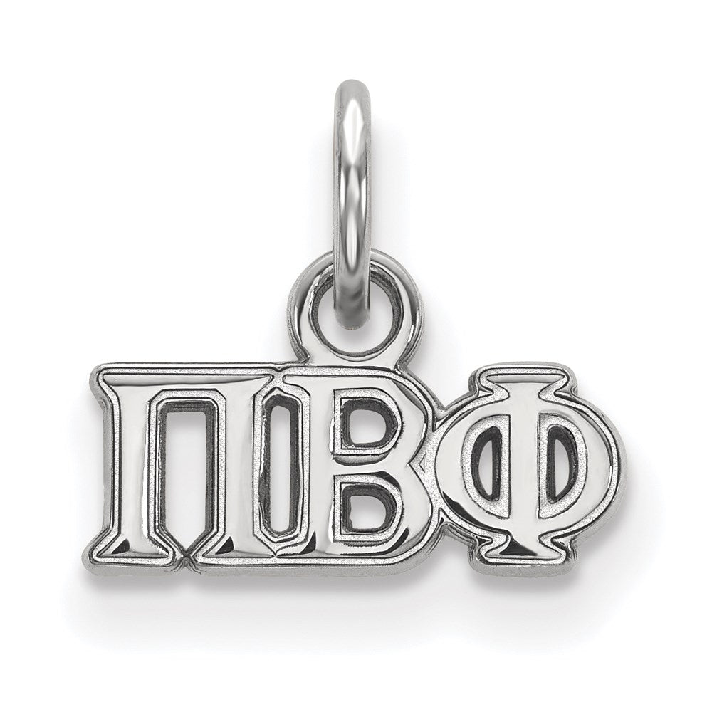 Sterlingsilber Rhodiniert Logoart Pi Beta Phi Sorority Greek Buchstaben Extra Klein Anhänger