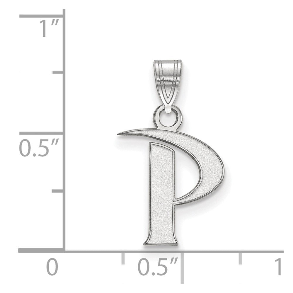 Sterlingsilber Rhodiniert Logoart Pepperdine University Buchstabe P Klein Anhänger