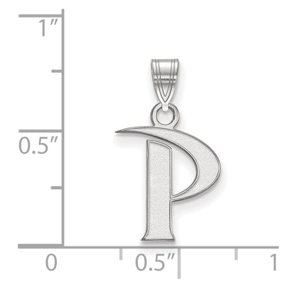 Sterlingsilber Rhodiniert Logoart Pepperdine University Buchstabe P Klein Anhänger