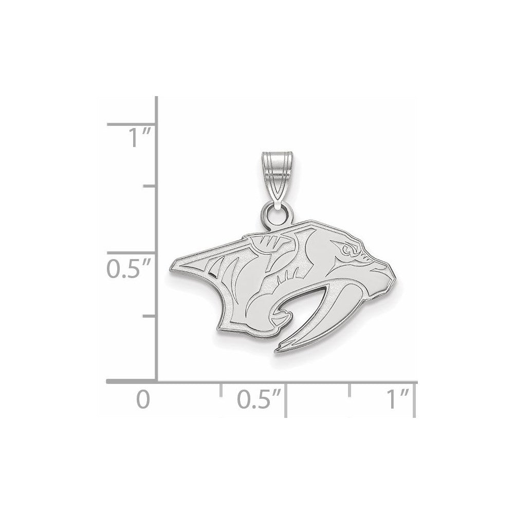14K Weißgold Nhl Logoart Nashville Predators Klein Anhänger