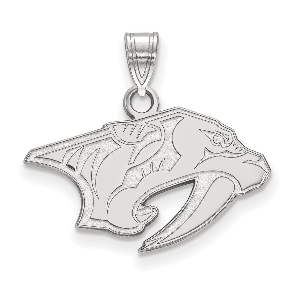 10K Weißgold Nhl Logoart Nashville Predators Klein Anhänger