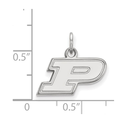 10K Weißgold Logoart Purdue University Buchstabe P Extra Klein Anhänger