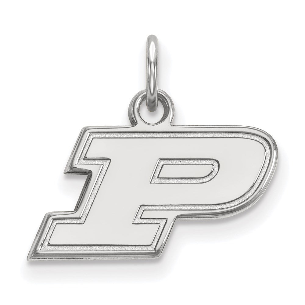 10K Weißgold Logoart Purdue University Buchstabe P Extra Klein Anhänger