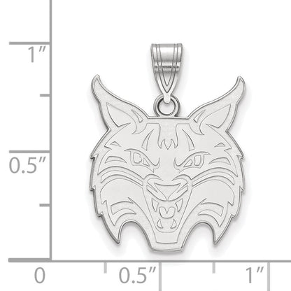 Sterlingsilber Rhodiniert Logoart Quinnipiac University Bobcat Groß Anhänger