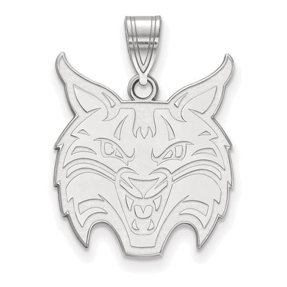 Sterlingsilber Rhodiniert Logoart Quinnipiac University Bobcat Groß Anhänger