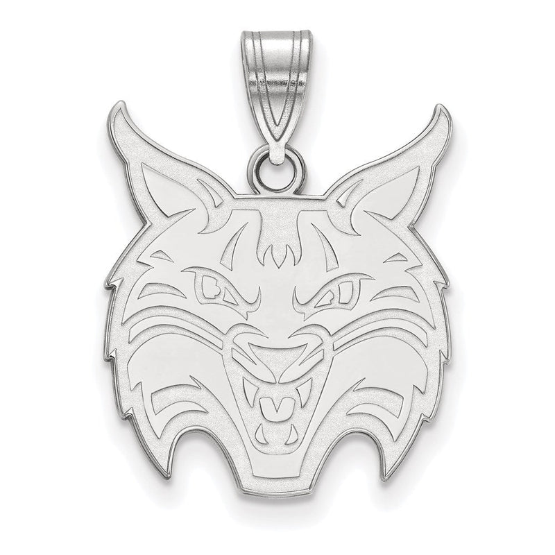 Sterlingsilber Rhodiniert Logoart Quinnipiac University Bobcat Groß Anhänger