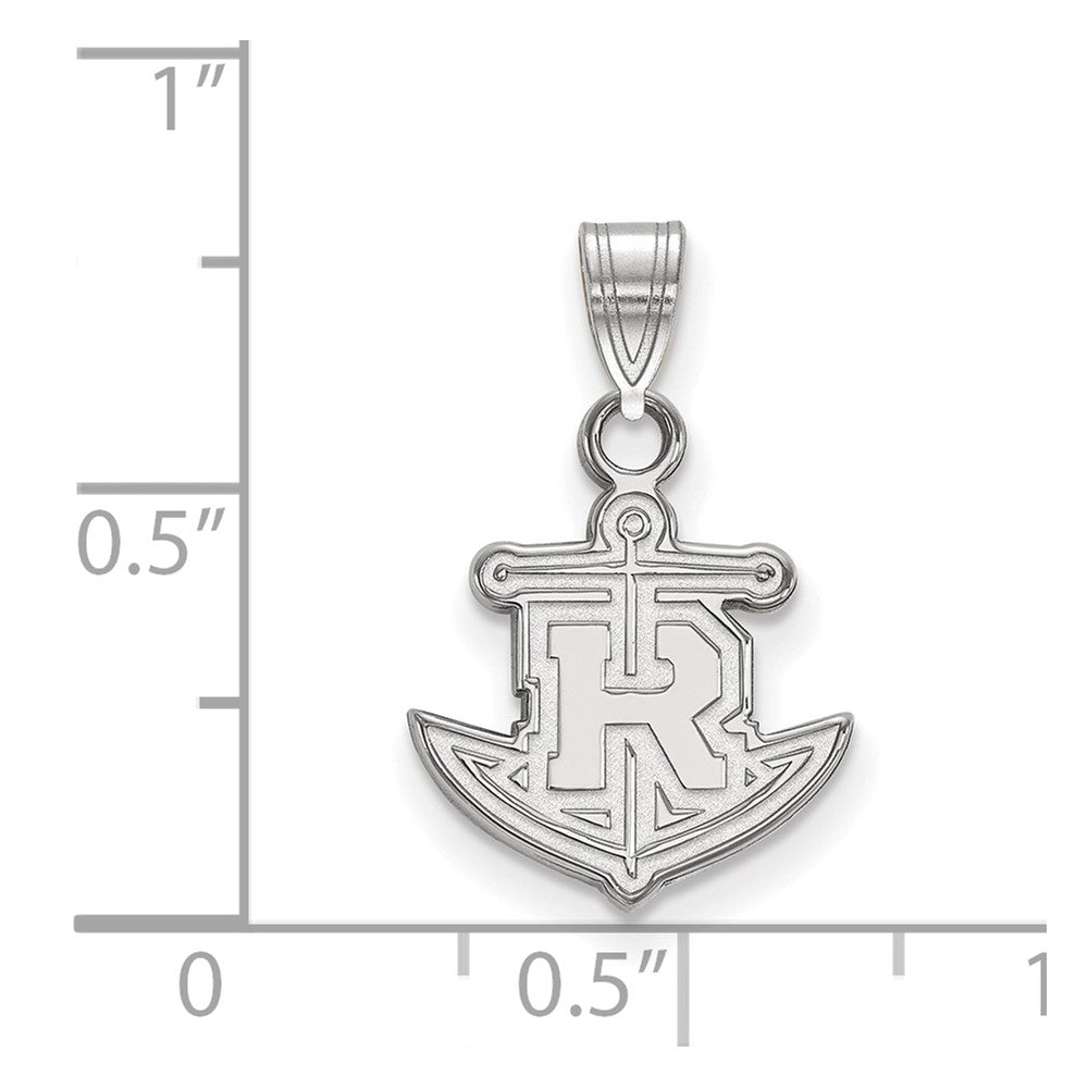Sterlingsilber Rhodiniert Logoart Rollins College Anker Klein Anhänger