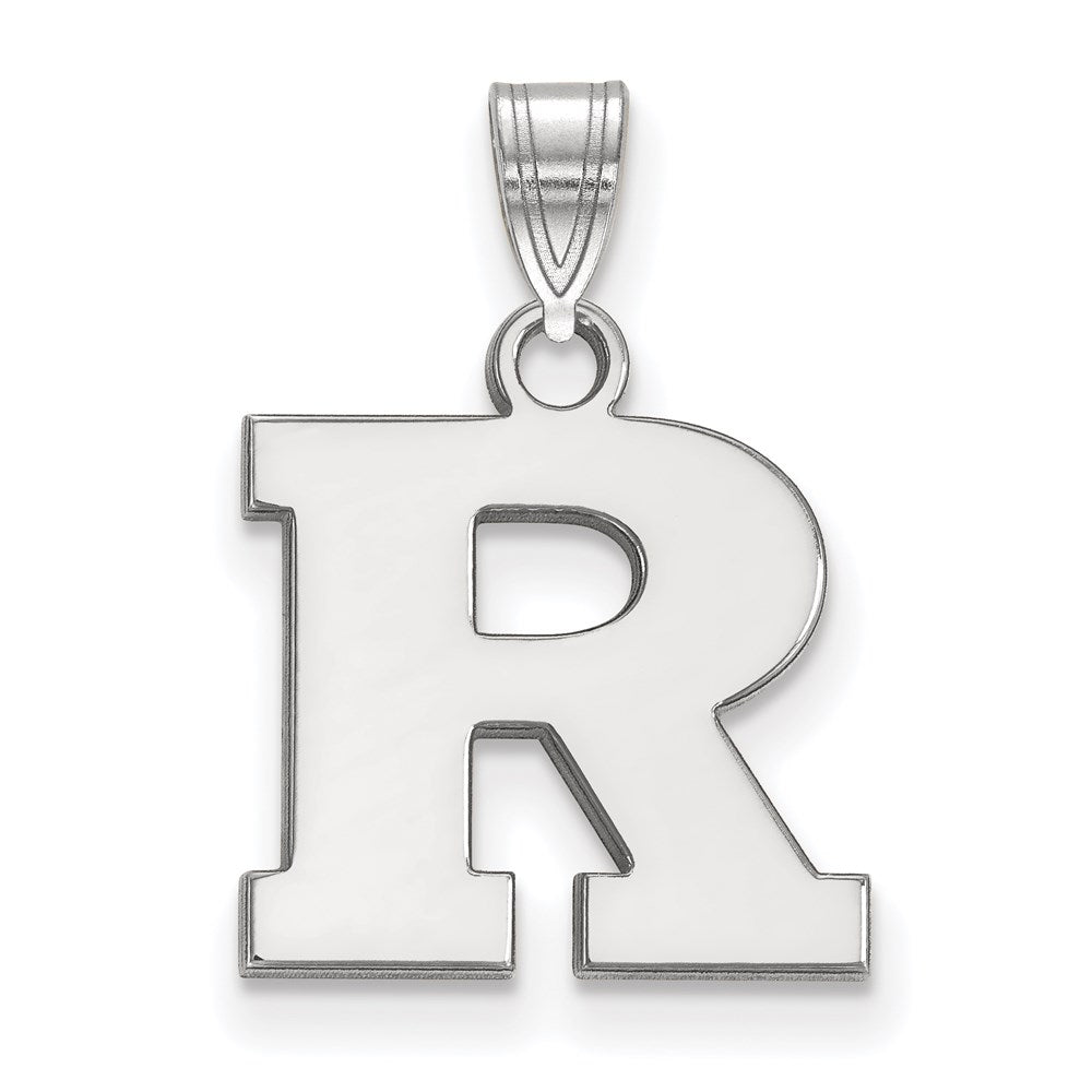 Sterlingsilber Rhodiniert Logoart Rutgers University Buchstabe R Klein Anhänger