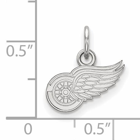 10K Weißgold Nhl Logoart Detroit Rot Flügel Extra Klein Anhänger